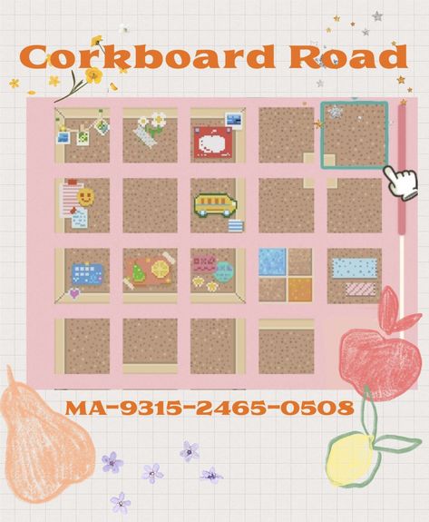 KrystalKat on Twitter: "🎉Corkboard Road🎉I was so inspired by @highfroggychair & the ACNH Kidcore discord during a brain storm the other day I had to create this!💕💕This design is under a new creator code that I will be using to post designs that I can’t fit under my original🥰Enjoy!… https://t.co/Xvh5MK3kDj" Anch Kidcore, Acnh Kidcore Codes, Acnh Themes, Kidcore Island, Acnh Kidcore, Acnh Path, Pastel Kidcore, Ac Codes, Acnh Paths