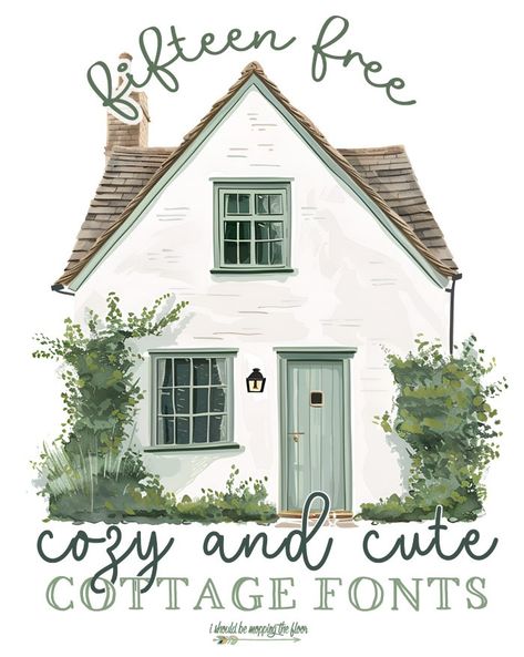 15 Free Cottagecore Fonts Cottagecore Fonts Canva, Free Typewriter Font, Big Cottages, Farmhouse Font, Free Commercial Fonts, Pretty Cottage, Feminine Fonts, Useful Ideas, Cottage Aesthetic