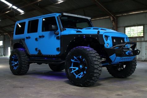 Jeep Baby, Jeep Wheels, Badass Jeep, Blue Jeep, Custom Jeep Wrangler, Cars Jeep, 2016 Jeep Wrangler, 20 Wheels, Black Jeep