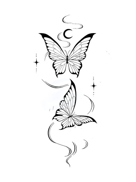 Calf Tattoos For Women Stencil, Sticker Tattoo Style, Stencil Butterfly Tattoo, Sharp Butterfly Tattoo, Butterfly Mandala Tattoo, Feminine Back Tattoos, Butterfly Tattoo Stencil, Butterfly Tattoos On Arm, Unique Butterfly Tattoos