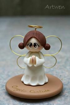 Polymer Angel, Clay Angels, Clay Angel, Crea Fimo, Polymer Clay Ornaments, Polymer Clay Figures, Polymer Clay Sculptures, Christmas Clay, Polymer Clay Christmas