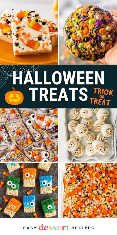 These Halloween Treats are perfect for parties or post-trick-or-treating! Find cookies, brownies, cupcakes, and more spooky dessert ideas on our site. Easy Halloween Dessert Recipes, Homemade Pumpkin Pancakes, Fall Desserts Thanksgiving, Halloween Dessert Recipes, Recipes Treats, Brownies Cupcakes, Fun Halloween Desserts, Halloween Brownies, Monster Cookie Bars