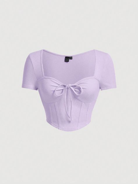 Light Purple Shirt, Daphne Costume, Fashion Top Outfits, Aesthetic Shirts, Purple Shirt, Swaggy Outfits, Lilac Purple, Women T Shirts, Girly Outfits