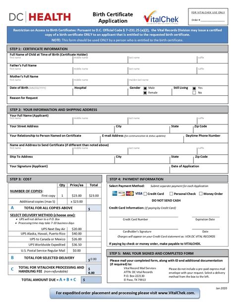 District of Columbia Birth Certificate Application Form Online Birth Certificate Online, Id Card Template, Certificates Online, Online Form, Application Form, District Of Columbia, Birth Certificate, Social Security, Card Template