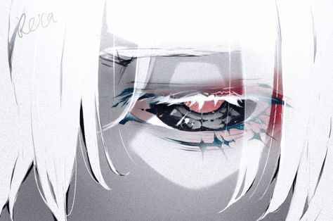 Eyes Artwork, Anime Eye Drawing, Anime Drawings Tutorials, Anime Eyes, Eye Art, Dark Anime, White Hair, Art Reference Poses, 그림 그리기