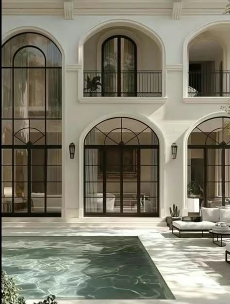 Classic Facade Design, Colonial Chic, Classic Facade, Spanish Homes, New Home Build, Rental House, Modern Moroccan, Neo Classic, Neo Classical