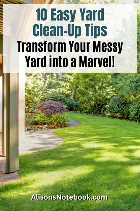 Cleaning Yard Hacks, Yard Cleaning Hacks, Backyard Clean Up Ideas, Backyard Clean Up, How To Clean Up Backyard, Clean Yard Ideas, Clearing Brush From Yard, Garden Clean Up, Yard Clean Up