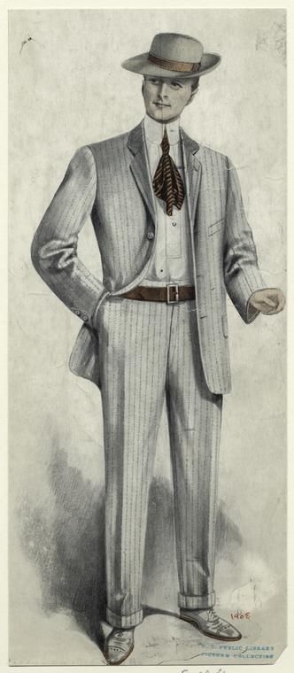 1910s Mens Fashion, 1890s Mens Fashion, Man In Suit, Mens Fashion Illustration, Suits Clothing, Retro Summer, Vintage Life, New York Public Library, Picture Collection