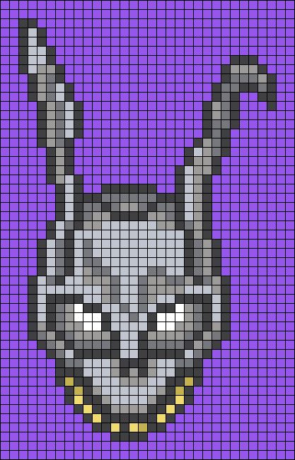 Alpha pattern #173348 Horror Alpha Pattern, Rabbit Monster, Monster Horror, Donnie Darko, Alpha Pattern, Alpha Patterns, Gorillaz, Friendship Bracelet Patterns, Film Movie