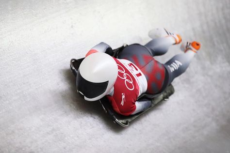 PYEONGCHANG-GUN, SOUTH KOREA - FEBRUARY 17: Lelde Priedulena of Latvia during the Women's Skeleton on day eight of the PyeongChang 2018 Winter Olympic Games at Olympic Sliding Centre on February 17, 2018 in Pyeongchang-gun, South Korea. (Photo by Sean M. Haffey/Getty Images) South Korea Photo, Korea Photo, Pyeongchang 2018 Winter Olympics, Women Skeleton, Winter Olympic Games, Winter Olympics, Latvia, Olympic Games, South Korea