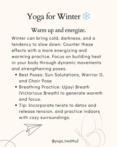 "Flow with the Seasons: A Year of Yoga Practice" #SeasonalYoga #YogaForEverySeason #FallYogaFlow #WinterYogaWarmUp #SpringYogaRenewal #SummerYogaVibes #GroundingYoga #CoolingYoga #EnergizingYoga #YogaForBalance #SeasonalSelfCare #YogaForChange #YogaInNature #FlowWithTheSeasons #MindfulMovement #NatureInspiredYoga #YogaAndWellness #SeasonalWellness #SeasonalYogaPractice #YogaForTheSeasons December Yoga Themes, Winter Solstice Yoga Sequence, Winter Solstice Yoga, Thanksgiving Yoga, Yoga Readings, Christmas Yoga, Yoga Reading, Energizing Yoga, Yoga Playlist