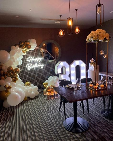 Mens Party Ideas, 30th Birthday Dinner, 30th Birthday Party Ideas, Dirty 30 Birthday Party, Outside Birthday, Spy Birthday Parties, 30th Birthday Themes, 30th Birthday Party Decorations, Birthday Decorations For Men