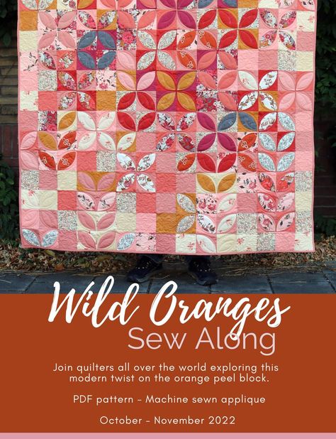 Orange Peel Quilting Design, Orange Peel Quilts Ideas, Orange Peel Quilts, Quilt Color Schemes, Orange Peel Quilt, Baby Quilt Kit, Analogous Color Scheme, Orange Peels, Orange Quilt