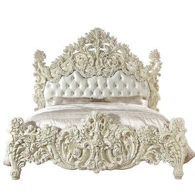 Astoria Grand Morrigan Luxurious Traditional Upholstered Standard Bed | Wayfair Idea Bilik Tidur, Reka Bentuk Bilik Tidur, Luxury Bedroom Sets, Tufted Platform Bed, Sleigh Bedroom Set, Eastern King Bed, Hiasan Bilik Tidur, White Bed, King Bedroom Sets