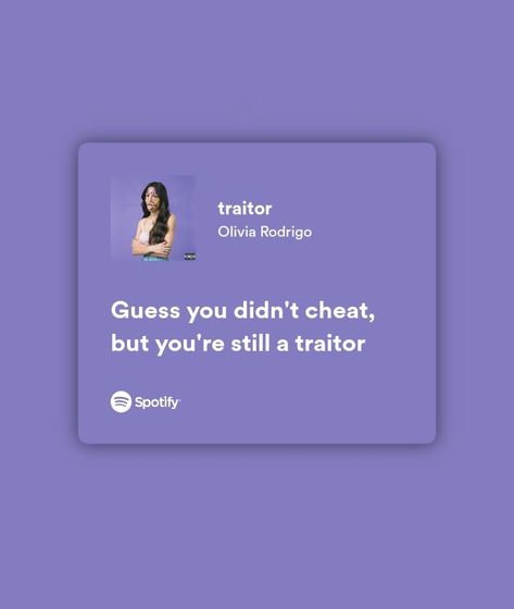 Traitor Lyrics Spotify, Traitor Olivia Rodrigo Lyrics, Traitor Lyrics, Traitor Aesthetic, Traitor Olivia Rodrigo, Playlist Song, Truth Untold, Song Ideas, Dare Questions