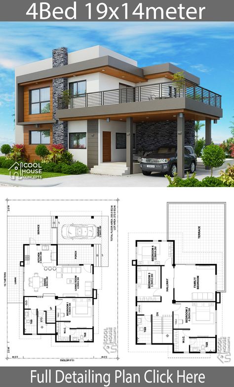 Bedrooms Bloxburg, Two Story House Design, Modern House Floor Plans, 2 Storey House Design, House Plans Mansion, House Bloxburg, Two Story House, Duplex House Plans, Bloxburg Room