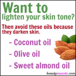 Looking to lighten your skin tone? Then avoid these oils that darken skin: coconut, olive and almond oils! Natural Beauty Hacks, Carrier Oils For Skin, Almond Oil Benefits, Natural Oils For Skin, Essential Oils For Skin, Lighten Skin, Best Essential Oils, Natural Beauty Tips, Moisturizing Body Wash