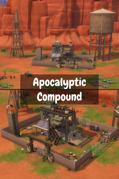 The zombie apocalypse hit Strangerville! Sims who weren't eaten or turned went into hiding. George Cahill survived the first wave. He successfully navigated his way around Strangerville collecting everything he needed to build this compound, Safe Haven. The last safe post in Strangerville.... 🧟‍♂️🧟‍♀️🧟 This build has no CC and can be found on the gallery. Also I put a speed build on my YT channel if you want to check it out 😊 #sims4 #sims4speedbuild Ts4 Zombie Apocalypse Cc, Sims4 Apocalypse Cc, Ts4 Cc Apocalypse, Ts4 Apocalypse Cc, Sims 4 Post Apocalyptic, Sims 4 Apocalypse Cc Maxis Match, Sims 4 Survival, Sims 4 Survival Cc, Apocalypse Sims 4 Cc