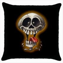 FUNNY SKULL   THROW PILLOW CASE Happy Halloween Quotes, Happy Halloween Funny, Arte Zombie, Artist Humor, Skull Pictures, Funny Skeleton, Skull Artwork, Skeleton Art, Skull Wallpaper