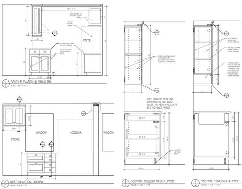 Cabinet Detail Drawing, Drawer Section, Drawer Detail, Woodworking Kitchen Cabinets, Cabinet Detail, Kitchen Joinery, Kitchen Elevation, Kitchen Cabinets Elevation, Drawing Furniture