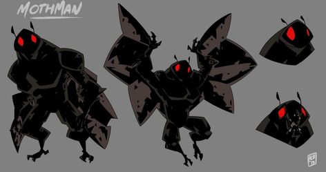 "Mothman" by Adam Bryant Mothman Statue, Mothman Fanart, Cryptids Art, Mothman Art, Cute Mothman, Moth Man, Fallout Art, Dungeons And Dragons Characters, Awesome Art