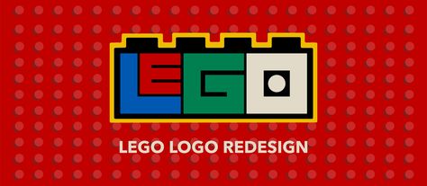 Lego Logo Redesign on Behance Logo Redesign Ideas, Lego Design Graphic, Lego Logo Design, Rebranding Logo, Lego Logo, Infographic Layout, Lego Club, Block Logo, Lego Blocks