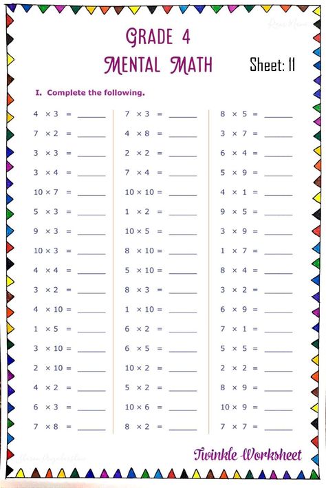 Tricks Learn 10+ Mental Math Tricks for Kids and Adults Mental Maths Worksheets 4th Grade, Mental Maths Worksheets Grade 2, Class 4 Maths Worksheet, Math Tricks For Kids, Math Problems For Kids, Mental Math Tricks, 5th Grade Math Games, Easy Math Worksheets, Math Worksheets For Kids