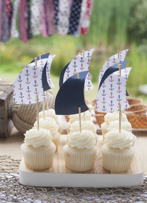 Vintage Nautical Birthday Party via Kara's Party Ideas | The Place For All Things Party! KarasPartyIdeas.com (46) Halloween Party Decorations For Adults, Boat Party Theme, Party Decorations For Adults, Sailing Party, Sailor Birthday, Boat Theme, Sailor Baby, Nautical Birthday Party, Nautical Themed Party