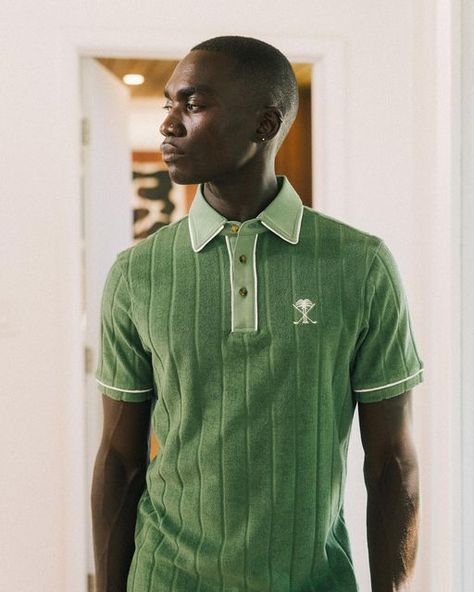 Bogey Boys on Instagram: "Terrycloth Palm Polo. This one is butter. The Greens Collection 10.4.22 ⛳️" Office Idea, Boys Golf, Vintage Golf, Golf Clothing, Mens Outfit Inspiration, Green Collection, Stinger, October 1, Rugby Shirt