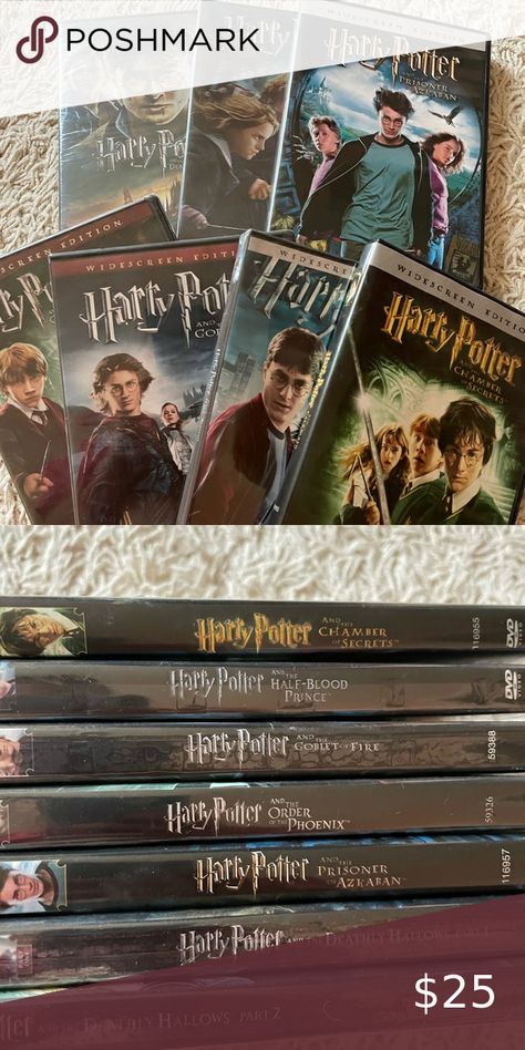 Harry Potter DVD collection Harry Potter Dvd, Wrath Of The Titans, Harry Potter Order, Corpse Bride Movie, The Book Of Eli, Gods And Generals, The Road Warriors, Holiday Train, Dvd Collection