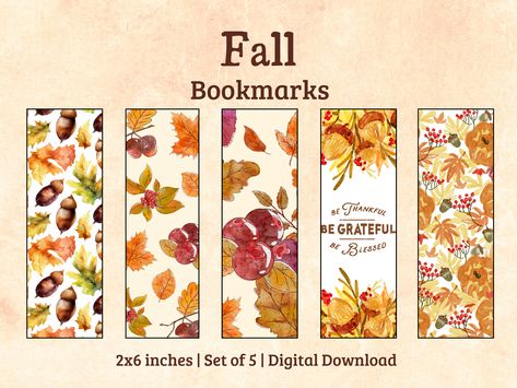 Fall Themed Bookmarks, Fall Bookmarks, Bookmarks Ideas, Autumn Bookmark, Themed Bookmarks, Key Club, Bookmarks For Books, Fall Mood, Printable Bookmarks