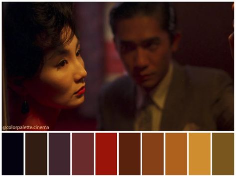 Color Theory Goes to the Movies | A.frame Christopher Doyle, Movie Color Palette, In The Mood For Love, Mood For Love, Film Credits, Color Script, Movie Scripts, Movie Shots, Mood And Tone