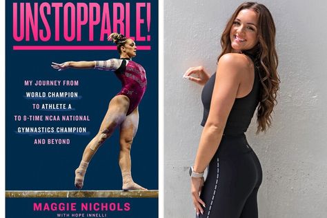 U.S. Gymnast Maggie Nichols Reveals Cover of Upcoming Memoir ‘Unstoppable!’ Maggie Nichols, Elite Gymnastics, Gymnastics Competition, 2016 Olympic Games, Ncaa Championship, Usa Gymnastics, Netflix Documentaries, Simone Biles, Young Athletes