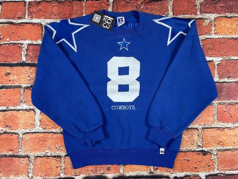 Vintage Dallas Cowboys Troy Aikman Crewneck Sweatshirt (Small) Show some marks/wear on sleeves and front of sweatshirt. Pics included as part of description. 19" Wide (Pit to Pit) x 23" Long * Vintage sizing varies and tend to fit smaller than modern sizes. Please check measurements before purchasing item. Measurements are taken with item laying on a flat surface.* *I try to be specific as possible with my listings to point out any imperfections. These items are vintage (used) unless otherwise n Cowboys Sweatshirt, Vintage Cowboys, Dallas Cowboys Sweatshirt, Vintage Dallas Cowboys, California Palm Trees, Troy Aikman, Vintage Cowboy, Sweatshirt Vintage, Vintage Sweatshirt