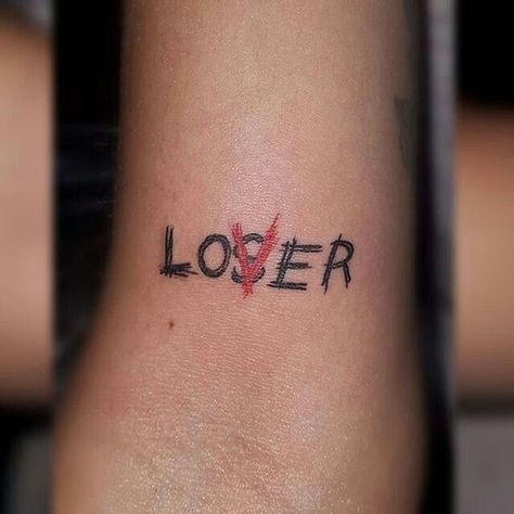 Loser Lover Tattoo, Zwilling Tattoo, Lover Tattoo, Tatuagem Masculina Pequena, Tato Minimal, Tato Henna, Type Tattoo, Pretty Hand Tattoos, Sharpie Tattoos