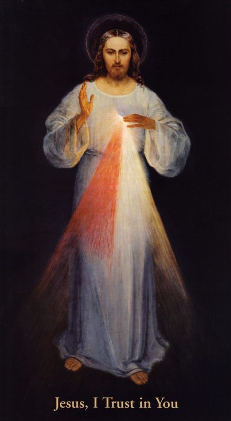 High Resolution Restored Vilnius Divine Mercy Image. The original painting that St. Faustina had drawn. Jesus I Trust In You Divine Mercy, Healing Paintings, Devine Mercy, Divine Mercy Novena, Divine Mercy Jesus, Divine Mercy Image, Divine Mercy Sunday, Divine Mercy Chaplet, Faustina Kowalska