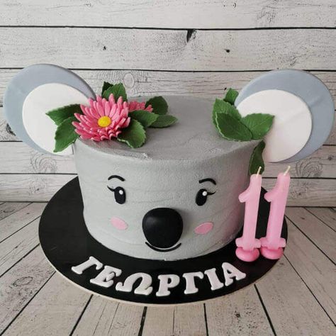 Koala Cake, Animal Theme Birthday, Brownie Cheesecake, Cake Designs Images, Cool Cake Designs, Animal Cakes, Vegan Cake, Birthday Cake Kids, Fancy Cakes