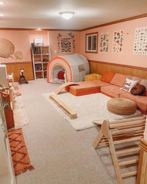 Kids Playroom Ideas, Small Playroom, Living Room Playroom, Baby Playroom, Basement Playroom, Girls Playroom, Toddler Playroom, Kids Playroom Decor, Toddler Girl Room