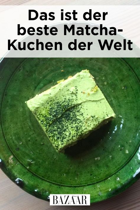 Bazaar-Autorin Miriam Stein backt so guten Matcha-Kuchen, dass ein Restaurant in Berlin ihn verkauft. Das Rezept auf Harpersbazaar.de. Matcha Pudding, Matcha Recipe, Baking And Pastry, Matcha Latte, Detox Smoothie, Healthy Sweets, Soul Food, Matcha, Cake Desserts