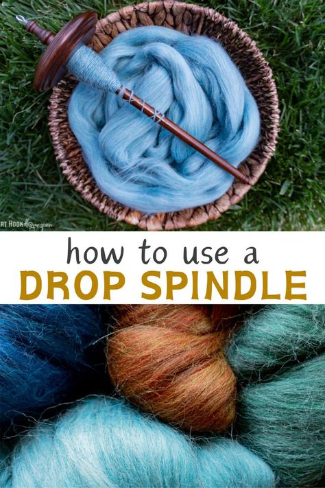 Crochet Hack, Spinning Wool, Drop Spindle, Spinning Yarn, Yarn Crafts, Crochet Crafts, How To Make Your, Crochet Tutorial, Sewing Hacks