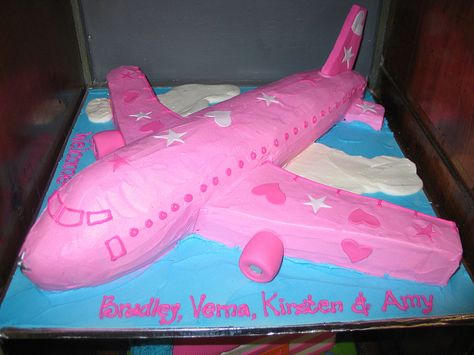 Airplane Shaped Cake, Cake For Boys Birthday Kids, Southwest Airplane, Cake For Boys Birthday, Aeroplane Cake, Airplane Cakes, Airplane Birthday Cakes, 3d Airplane, Cake Decorating For Kids