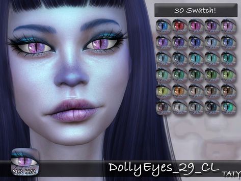 The Sims Resource - [Ts4]Taty_DollyEyes_29_CL Mods Sims 4, Mermaid Eyes, Sims 4 Cc Eyes, Animal Makeup, Eye Contacts, Makeup Cc, Wings And Horns, Sims 5, Sims 4 Cc Makeup