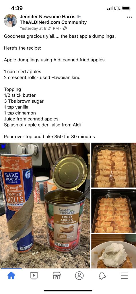 Canned Fried Apples, Connamon Rolls, Apples Recipes, Fried Apple, Canned Apples, Apple Dumplings, Apple Dessert Recipes, Fried Apples, No Churn Ice Cream