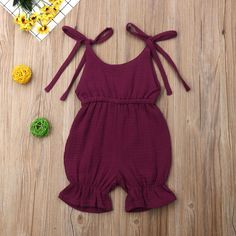 Girls Clothes Patterns, Small Dolls, Kids Dress Wear, Solid Jumpsuit, Baby Dress Design, Short Romper