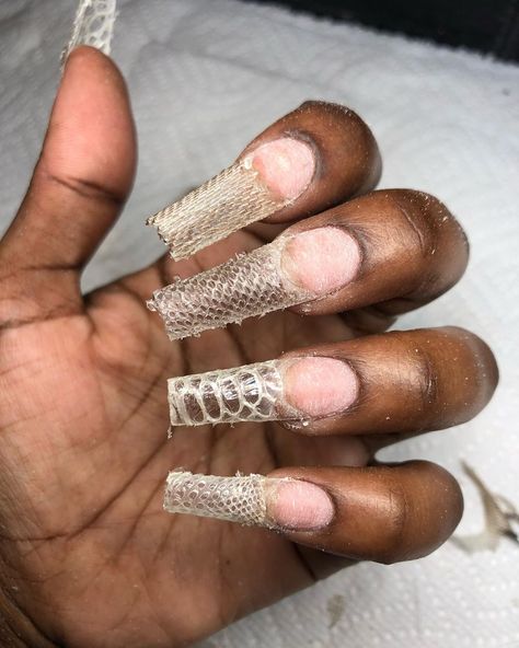 Jayy-Suh-Pree on Instagram: “My baby ball python King had his first shed... So this happened 🥰😍❤️ Using my Perfect Shape nail tips, Pink Core acrylic, Clear Core…” Snake Gem Nails, White Snake Nail Art, Pink Snake Skin Nails, Snake Theme Nails, Real Snake Skin Nails, Baby Ball Python, Snake Skin Nails, Wedding Acrylic Nails, Baby Ball