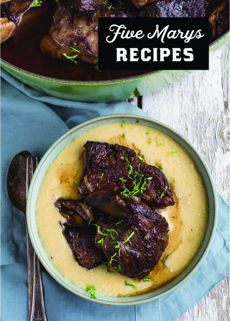 RECIPES — FIVE MARYS FARMS Five Marys Recipes, Red Wine Braised Short Ribs, Wine Braised Short Ribs, Baked Ribs, Simple Meals, Creamy Parmesan, Beef Cattle, Night Food, Braised Short Ribs