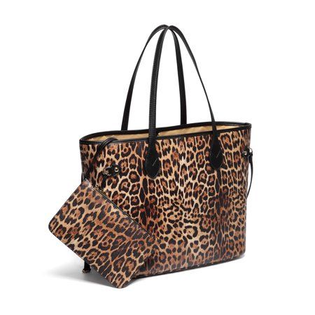 Walmart Clothes, Trip Clothes, Louis Bag, Hot Handbags, Leopard Tote, Clutches For Women, Vegan Leather Tote, Brown Tote, Handbag Heaven