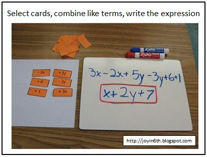 Math! | Finding JOY in 6th Grade Fifth Grade Classroom, Writing Algebraic Expressions, Math Expressions, Teaching Algebra, School Algebra, Algebra Activities, Sixth Grade Math, Combining Like Terms, Algebraic Expressions