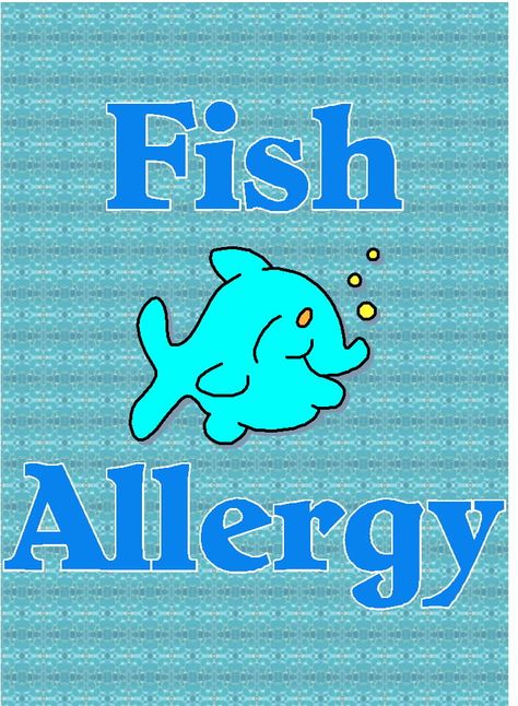 Fish Allergy, Free Posters, Shell Fish, School Hallways, Blog Newsletter, Fishing Signs, Facebook Users, Co Workers, Food Items