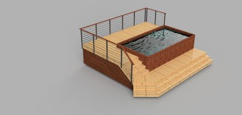 Deck Plans for 8'x 14.5' Swim Spa - Etsy Australia Spa Plan, Jacuzzi Deck, Floating Deck Plans, Whirlpool Deck, Swim Spa Deck, Swim Spa Landscaping, Spa Deck, Patio Plan, Spa Landscaping